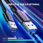 Cáp Sạc Tay Cầm PS5 Ugreen USB-C to USB A 3.0 2M Cable 20884 - Ảnh 2