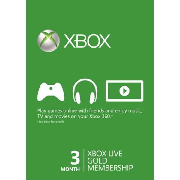 Xbox Live Gold Membership 3 Months Digital Code (Global)