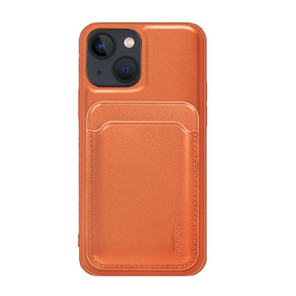 CASE IPHONE 13 BROWN MAGNETIC CARD HOLDER - MUTURAL