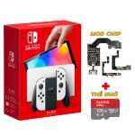 Nintendo Switch OLED model with White Joy‑Con Mod + MicroSD 256GB - Secondhand