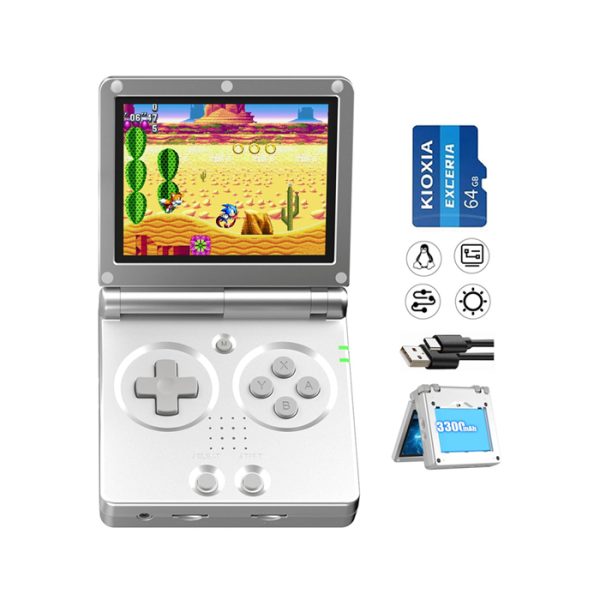 Anbernic - Retro Gamboy Flip RG35XXSP - 64GB - Silver