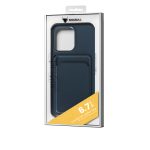Case Mipow Card Bag TPU Leather Case For iPhone 15 Pro Max 6.7 Inch 2023 - Dark Blue - Ảnh 2