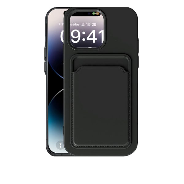 Case Mipow Card Bag TPU Leather Case For iPhone 15 Pro Max 6.7 Inch 2023 - Dark Grey