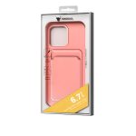 Case Mipow Card Bag TPU Leather Case For iPhone 15 Pro Max 6.7 Inch 2023 - Pink - Ảnh 2