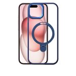 Case Mipow Magsafe Stand 2 In 1 Transparent For iPhone 15 6.1 Inch - Blue - Ảnh 2