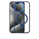 Case Mipow Magsafe Stand 2 In 1 Transparent For iPhone 15 Pro 6.1 Inch - Blue - Ảnh 3
