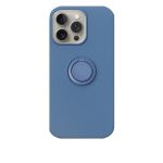 Case Mipow Ring Stand TPU Leather Case For iPhone 15 Pro Max 6.7 Inch 2023 - Deep Blue