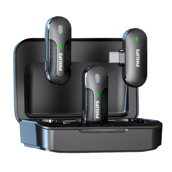 Philips - Micro Không Dây Cài Áo Kết Nối Cổng USB-C (1 Receiver + 2 Mic)