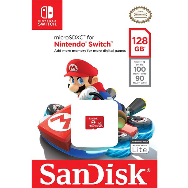 SanDisk Micro SD Card SDXC for Nintendo Switch - 128GB