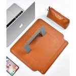 Túi chống sốc Wiwu Skin Pro Portable Stand Sleeve cho Macbook Pro 15.4" - Black - Ảnh 3
