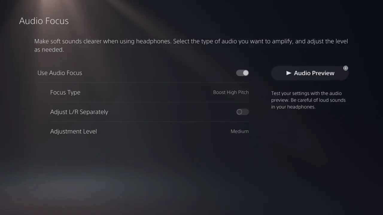 4483131 ps5audiofocussetting