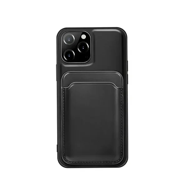 Case Iphone 13 Black Magnetic Card Holder - Mutural