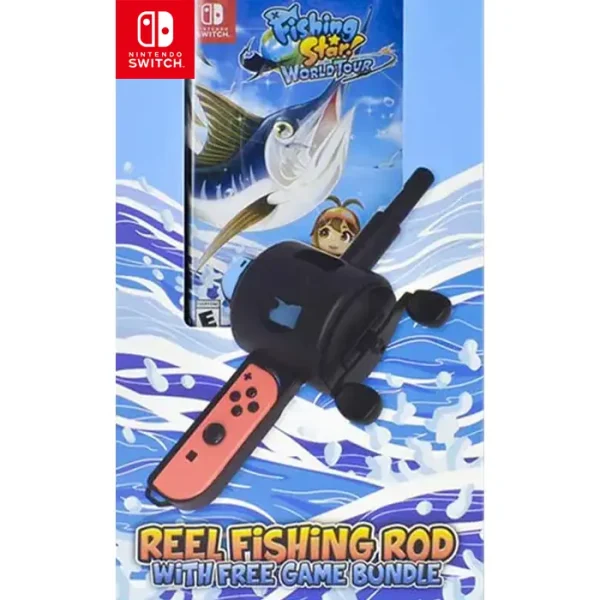 Game Fishing Star: World Tour w/ Reel Fishing Rod Bundle - Nintendo Switch