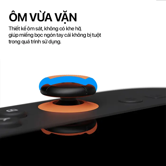 Skull & Co. Thumb Grip Jet Black Set for Joy-Con 2