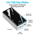 Pin sạc dự phòng Philips -DLP9693 - 22.5W With 3 Cables  - 30000mAh - Ảnh 10
