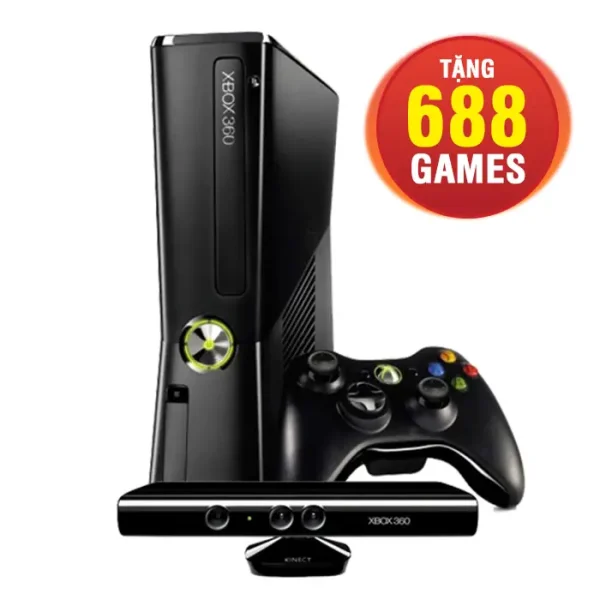 Xbox 360 Slim 500GB JTAG - Hack + Kinect + Game - Secondhand