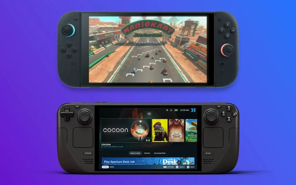 so sánh Nintendo Switch 2 và Steam Deck