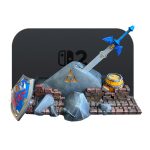 Base Dock Switch V1/V2/Oled - Zelda Master Sword And Hyrule Shield - Ảnh 2