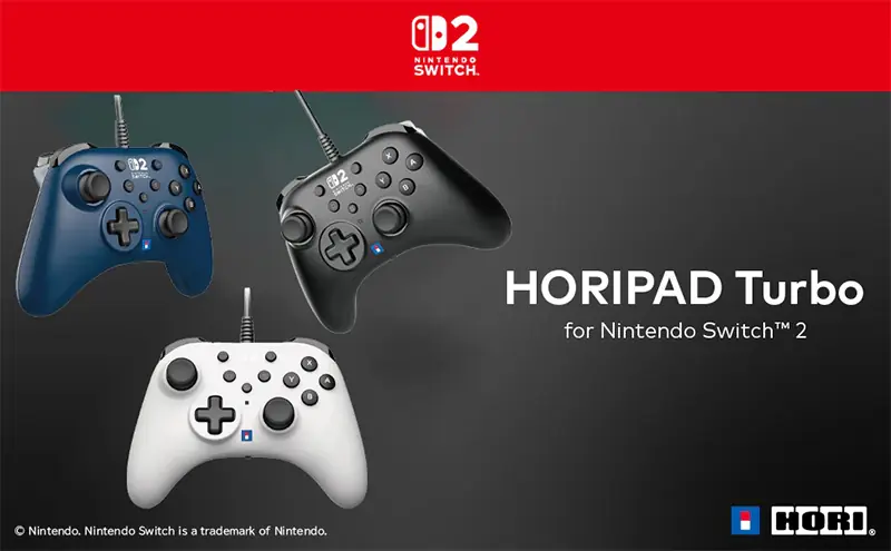 Hori - Nintendo Switch 2 Wired Controller Turbo 1 HORI NINTENDO SWITCH 2 WIRED CONTROLLER TURBO WHITE 01
