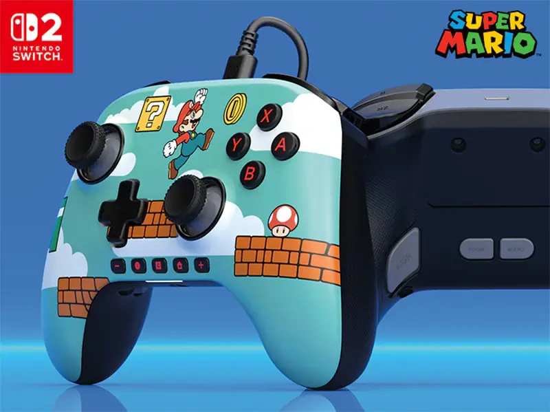 POWER A NINTENDO SWITCH 2 WIRED CONTROLLER MARIO TIME 01