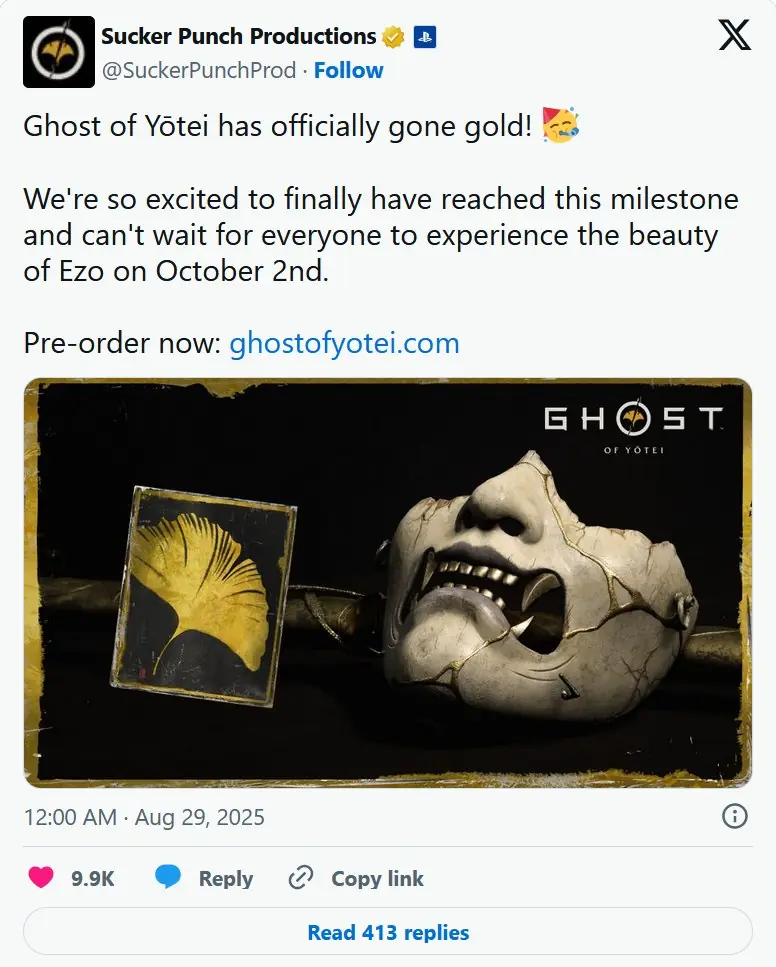 Ghost of Yotei “Hóa Vàng”: Bom Tấn Của Sucker Punch Sẵn Sàng “Càn Quét” PS5 Vào Tháng 10! 4 Ghost of Yotei