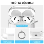 Airpods 4 Transparent Case Pink - Ahastyle - Ảnh 3