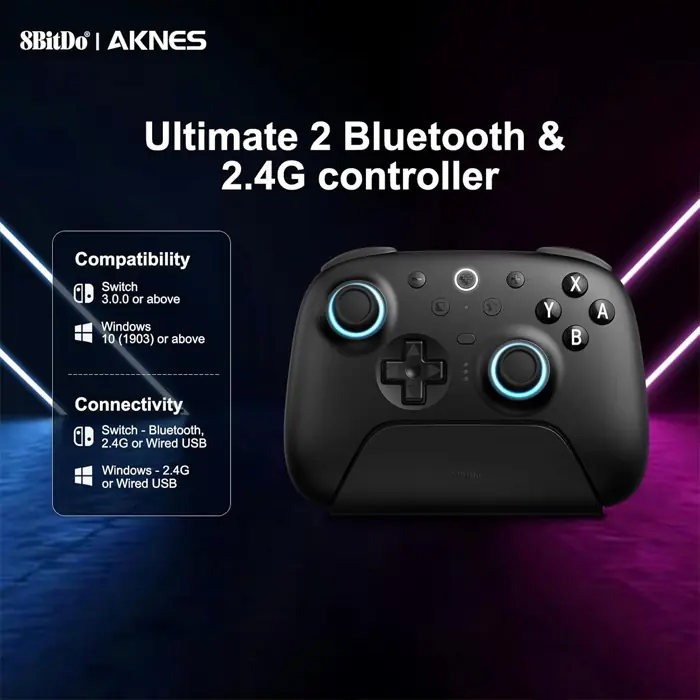 8BITDO - Ultimate 2 TMR Controller With Dock 1 8BITDO ULTIMATE 2 TMR CONTROLLER WITH DOCK BLACK 01