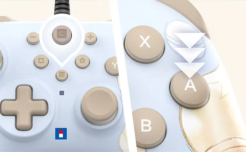 Nintendo Switch 2 Wired Controller Turbo - Fluffy Eevee 4 HORI NINTENDO SWITCH 2 WIRED CONTROLLER TURBO FLUFFY EEVEE 04