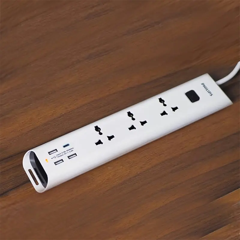 PHILIP - Ổ Cấm Điện 3 Lỗ + 2 USB + 2 TYPE C , Dài 2M (CHP4335WA/74) 2 PHILIP O CAM DIEN 3 LO 2 USB 2 TYPE C DAI 2M 02