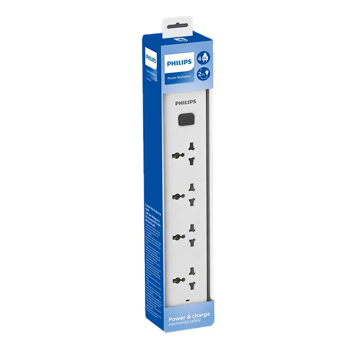 PHILIP - O CAM DIEN 4 LO, DAI 2M 44 PHILIP - Ổ Cấm Điện  4 Lỗ, Dài 2M CHP2442WA/74 - Ảnh 5
