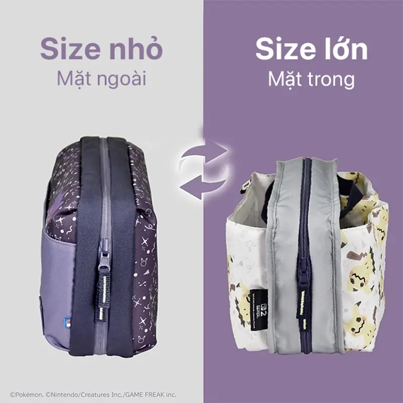 HORI NINTENDO SWITCH 2 REVERSIBLE STORAGE BAG POKEMON GHOST PARTY 03