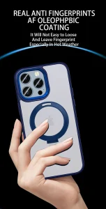 Case Mipow Magsafe Stand 2 in 1  For iPhone 15 Pro Max 6.7 Inch 2023 - Blue - Ảnh 4