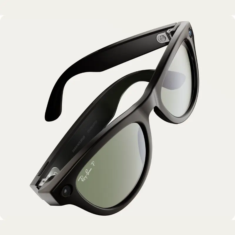 ray ban meta skyler gen 1 shiny black lens green 02