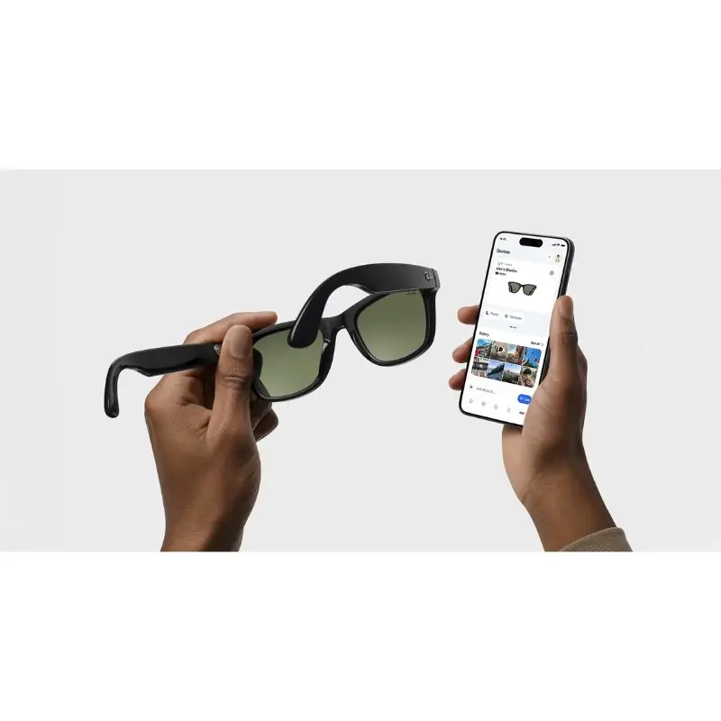 ray ban meta skyler gen 1 shiny black lens green 03