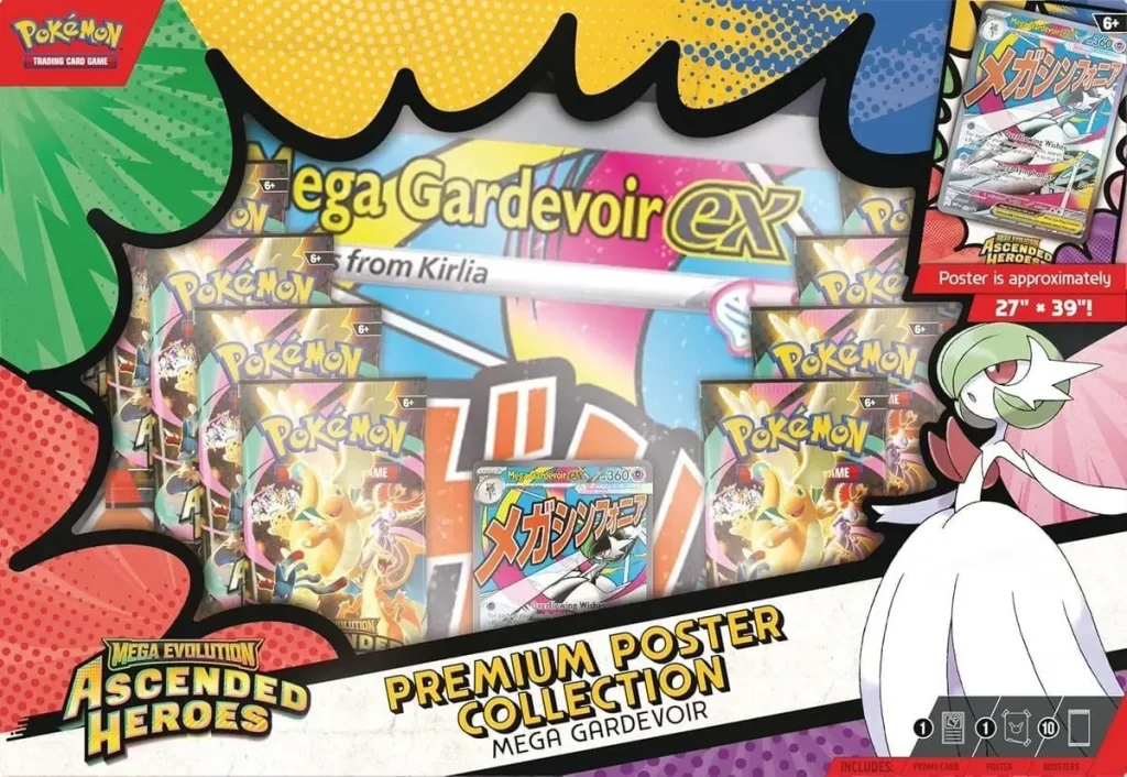 TCG Pokemon - Mega Evolution - Ascended Heroes - Booster Bundle 5 Premium Poster Collection Mega Gardevoir
