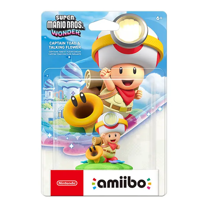 AMIIBO MARIO BROS WONDER SERIES CAPTAIN TOAD TALKING FLOWER 00