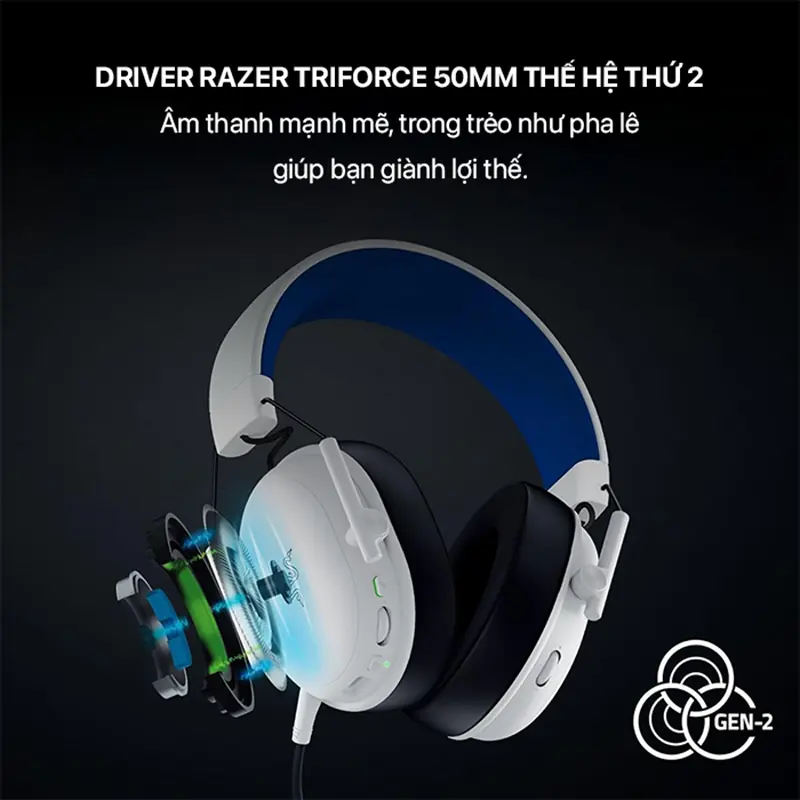 BLACKSHARK V3 X HYPERSPEED WIRELESS HEADSET WHITE 02