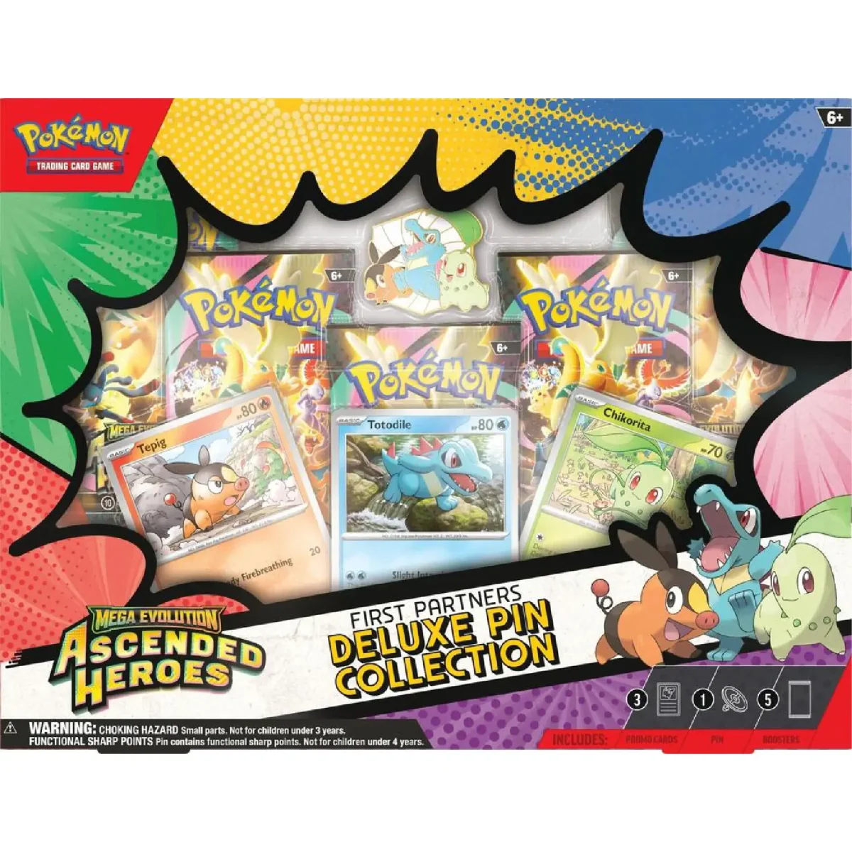 TCG Pokemon - Mega Evolution - Ascended Heroes (Me2.5 Eng) - First Parners Deluxe Pin Collection - Ảnh 2