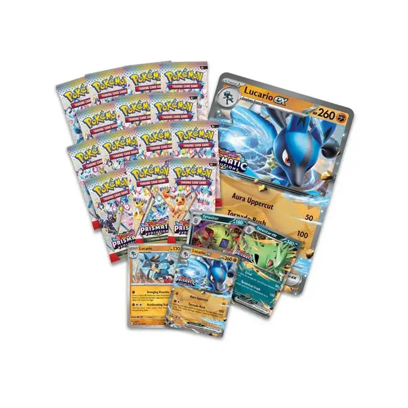 TCG Pokemon - Scarlet & Violet - Prismatic Evolutions (Sv8.5 Eng) - Lucario Ex & Tyranitar Ex Premium Collection 2 SCARLET VIOLET PRISMATIC EVOLUTIONS SV8.5 ENG LUCARIO EX TYRANITAR EX PREMIUM COLLECTION 01