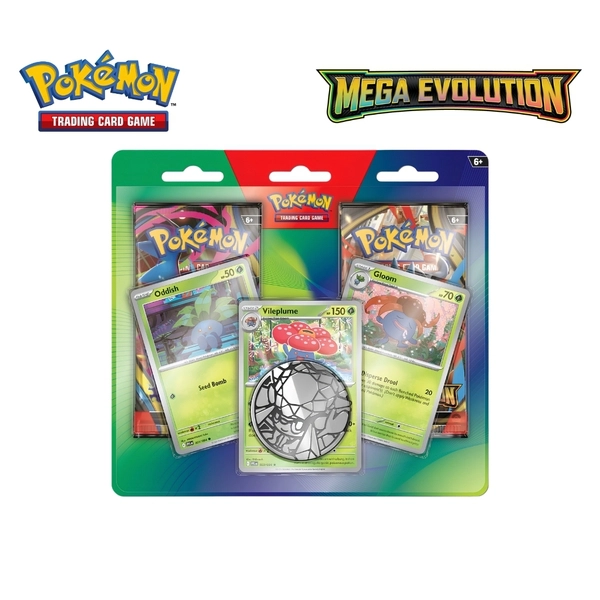 Pokémon TCG: Evolution Blister Pack - Oddish / Gloom / Vileplume (2 Packs) 2 mau ke 2 dan aw psd