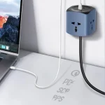Ldnio - Universial Power Socket Cube 6 IN 1 / 3 AC 2500W + 3 USB 65W - SC3319 - Ảnh 2