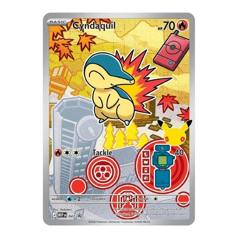 Thiết kế chưa có tên - 2026-07-14T110922.397 TCG Pokemon – Cyndaquil 047 (Holofoil) - ME: Mega Evolution Promo - Ảnh 1
