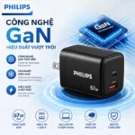 Philips - Gan Ultra Fast Wall Charger 67W (DLP6321B/74) - Ảnh 3