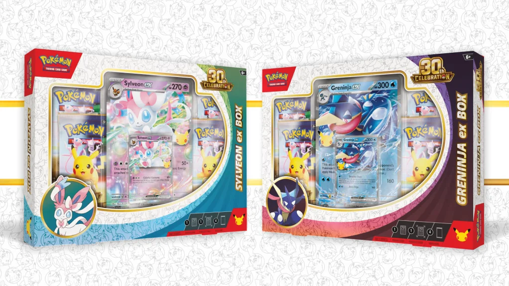Pokemon 30th Celebration 74 pokemon ex box sylveon ex greninja ex en 1 1