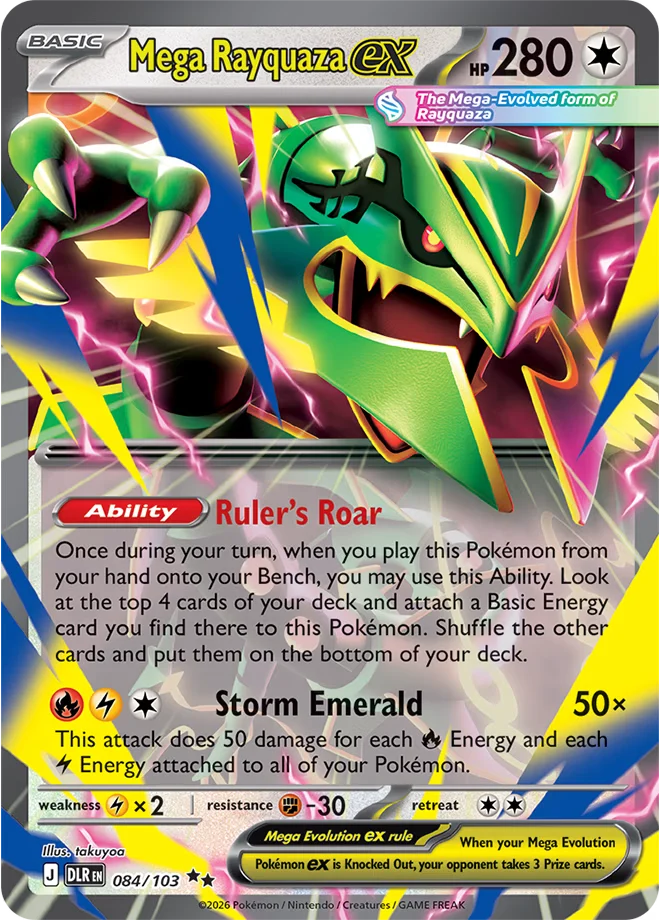 Pokémon TCG Delta Reign: Card List, Ngày Phát Hành 2026 21 Mega Rayquaza ex 1