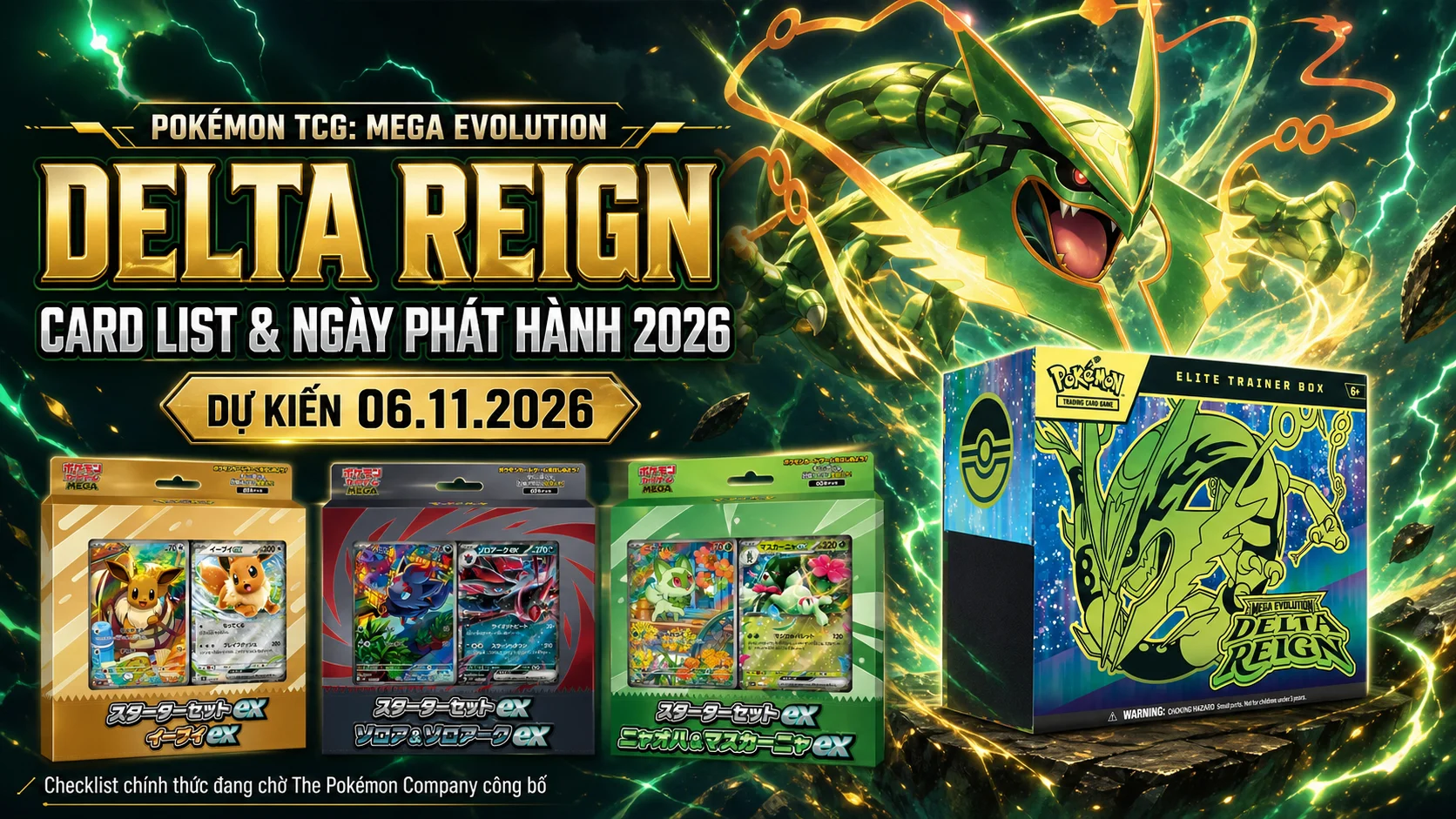 Pokémon TCG Delta Reign: Card List, Ngày Phát Hành 2026 18 Delta Reign Banner