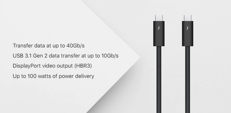Apple Thunderbolt 4 Pro USB‑C Cable 3 M 1 Thunderbolt 4 Pro USB‑C
