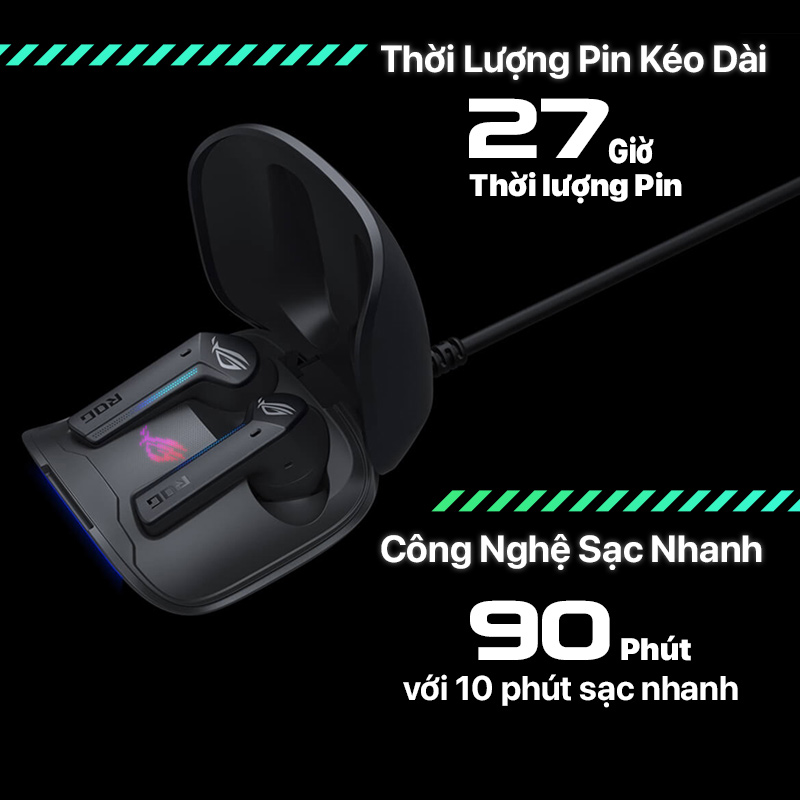 Tai nghe Asus ROG Cetra True Wireless 4 Tai nghe ROG Cetra True Wireless