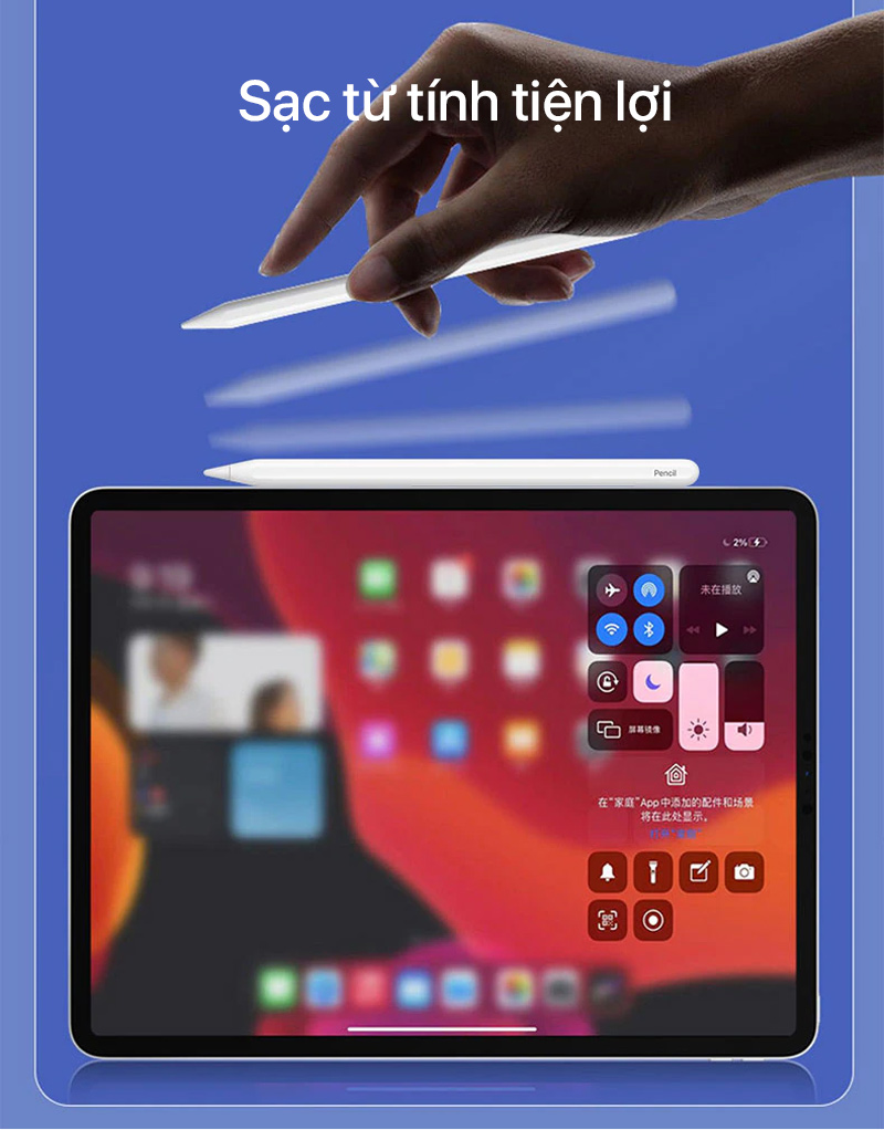 Coteetci - Smart Pen Stylus Pencil Gen 2 for iPad - 62006 5 Coteetci Smart Pen Stylus Pencil Gen 2