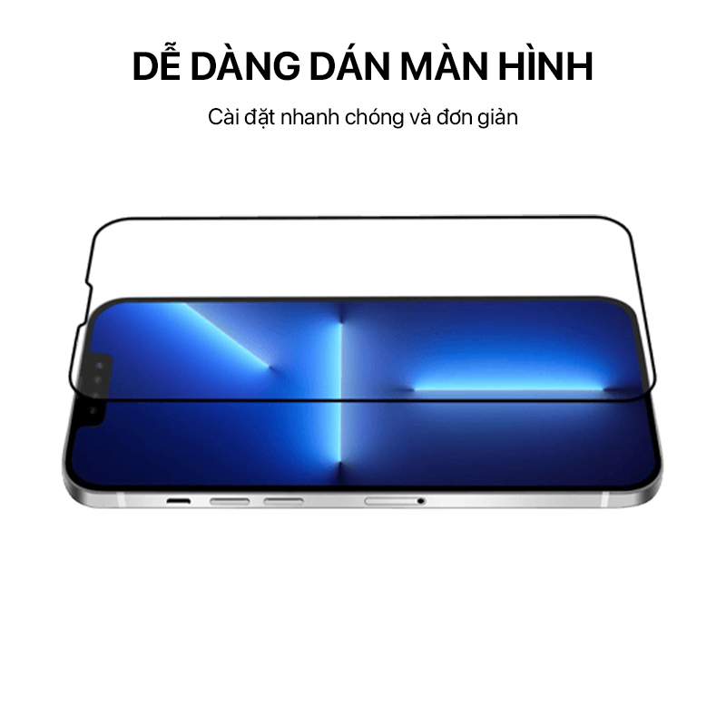 Dán màn hình cường lực 9D iPhone 13/13 Pro/14 5 Dán màn hình Full 9D